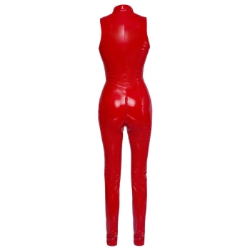 Vinyl Jumpsuit red XS
