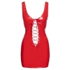 Vinyl Dress red S
