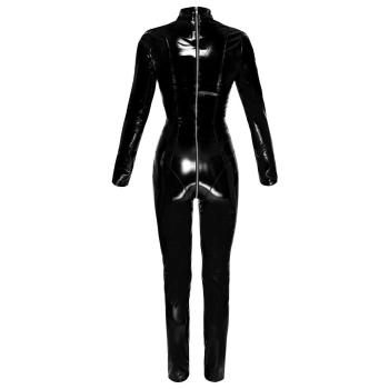 Vinyl Jumpsuit Black S