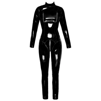 Vinyl Jumpsuit Black L