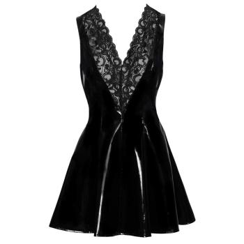 Vinyl Dress with Lace L