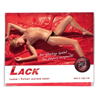 Prześcieradło winylowe fetish Collection czerwone 200x230 cm