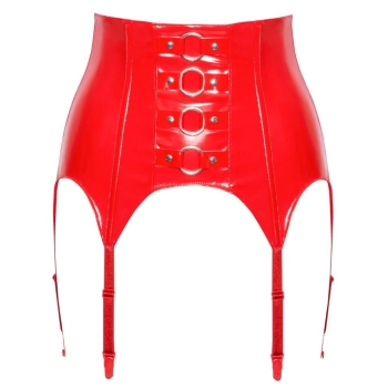 Vinyl Suspender Straps red 2XL