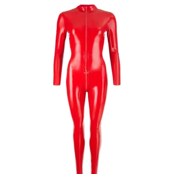Latex Catsuit red XL