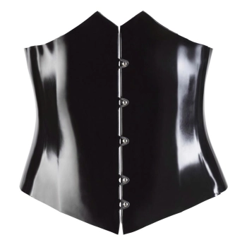 Latex Waist Cincher black M