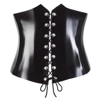 Latex Waist Cincher black 2XL