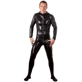 Mens Latex Jumpsuit L