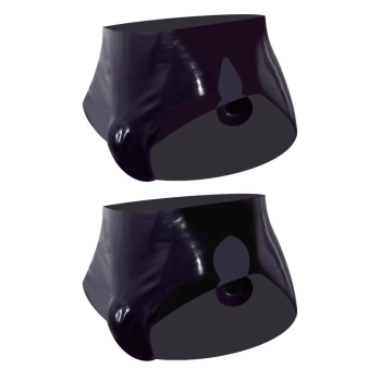 Mens Latex Briefs with Plug S