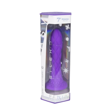 Dildo termoreaktywne Silexd Dreamy liliowe 18 cm