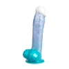 Dildo realistyczne Angel Silexd termoreaktywne perłowy niebieski