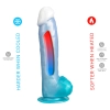 Dildo realistyczne Angel Silexd termoreaktywne perłowy niebieski