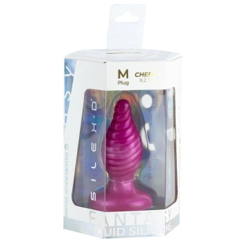 Korek analny Cherry Silexd spiralny perłowo różowy 9,2 cm