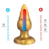 Korek analny Goldy Silexd złoty termoreaktywny M 9,2cm