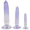 Zestaw dildo analnych Crystal 3 sztuki PVC
