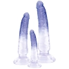 Zestaw dildo analnych Crystal 3 sztuki PVC