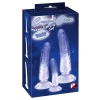 Zestaw dildo analnych Crystal 3 sztuki PVC