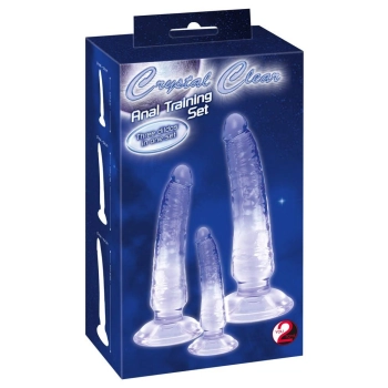 Zestaw dildo analnych Crystal 3 sztuki PVC