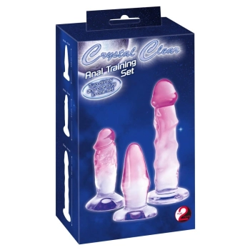 Zestaw dildo analnych Crystal PVC 3 sztuki