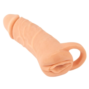 Masturbator z przedłużką Nature Skin Medium 18,5 cm