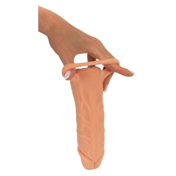 Masturbator z przedłużką Nature Skin Medium 18,5 cm