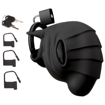 Klatka na penisa i jądra silikonowa Black Velvets 10 cm