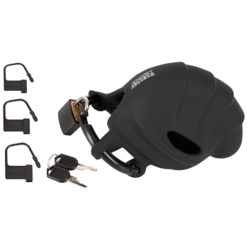 Klatka na penisa i jądra silikonowa Black Velvets 10 cm