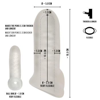 Przedłużka z pierścieniem Rebel TPE 16,5 cm