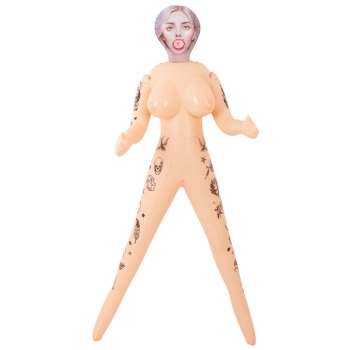 Dmuchana lalka miłosna NaughtyDollz z tatuażami 152 cm