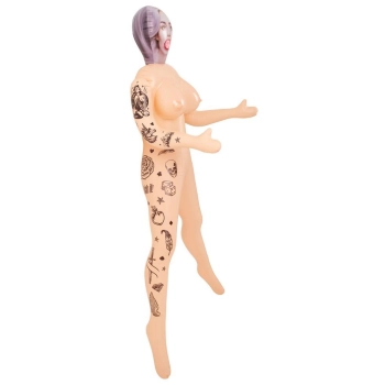 Dmuchana lalka miłosna NaughtyDollz z tatuażami 152 cm