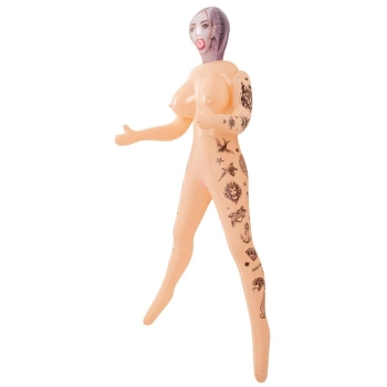 Dmuchana lalka miłosna NaughtyDollz z tatuażami 152 cm
