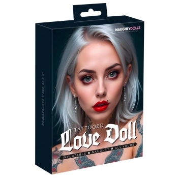 Dmuchana lalka miłosna NaughtyDollz z tatuażami 152 cm