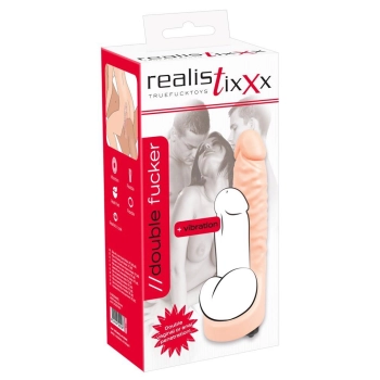 Pierścień wibrujący Realistixxx Double Fucker 18 cm