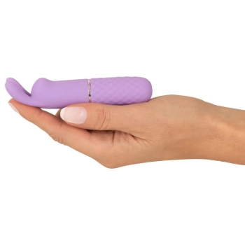 Mini wibrator króliczek Cuties fioletowy USB 10,8 cm