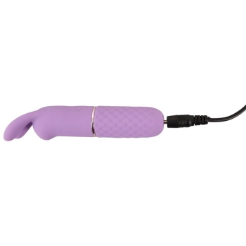 Mini wibrator króliczek Cuties fioletowy USB 10,8 cm
