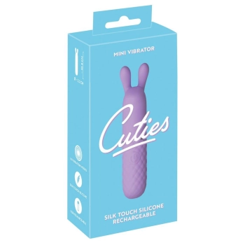 Mini wibrator króliczek Cuties fioletowy USB 10,8 cm