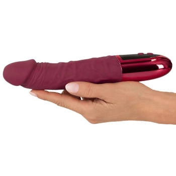 Wibrator realistyczny beau coeur Varelo czerwony silikonowy USB 23 cm