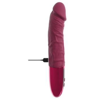 Wibrator realistyczny beau coeur Varelo czerwony silikonowy USB 23 cm