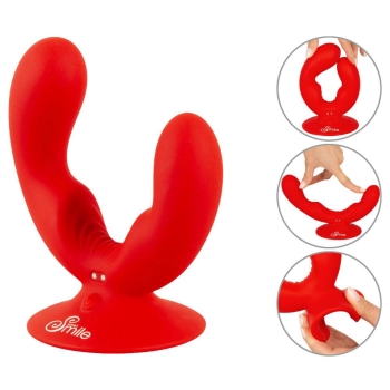 Wibrator podwójny Sweet Smile z przyssawką USB