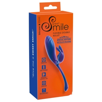 Wibrator króliczek Sweet Smile metaliczny elastyczny USB 22 cm