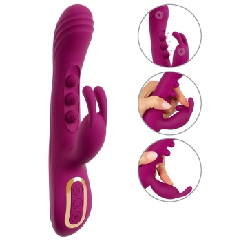 Wibrator króliczek Javida 2F squirt silikonowy USB 22,5 cm