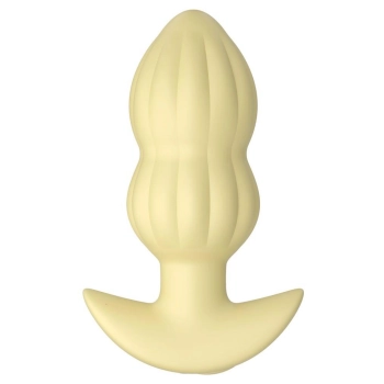 Plug wibrujący Cuties żółty silikonowy 7 trybów USB 8 cm