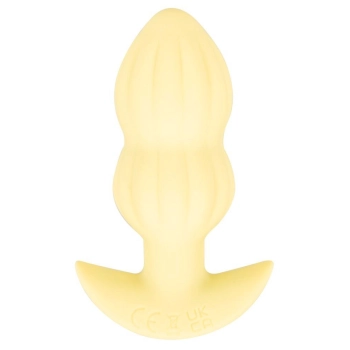 Plug wibrujący Cuties żółty silikonowy 7 trybów USB 8 cm