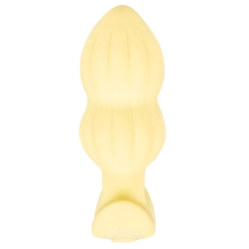 Plug wibrujący Cuties żółty silikonowy 7 trybów USB 8 cm