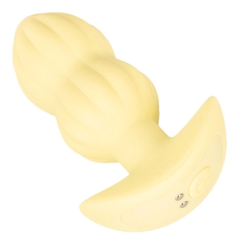Plug wibrujący Cuties żółty silikonowy 7 trybów USB 8 cm