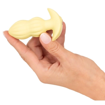 Plug wibrujący Cuties żółty silikonowy 7 trybów USB 8 cm