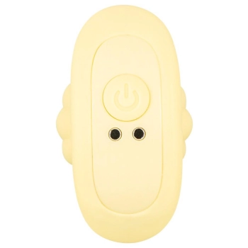 Plug wibrujący Cuties żółty silikonowy 7 trybów USB 8 cm