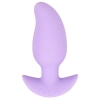 Korek analny wibrujący Cuties fioletowy USB 8 cm