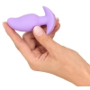 Korek analny wibrujący Cuties fioletowy USB 8 cm