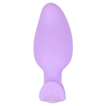 Korek analny wibrujący Cuties fioletowy USB 8 cm
