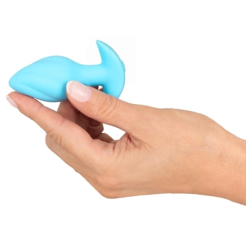 Korek analny wibrujący Cuties niebieski 7 trybów USB